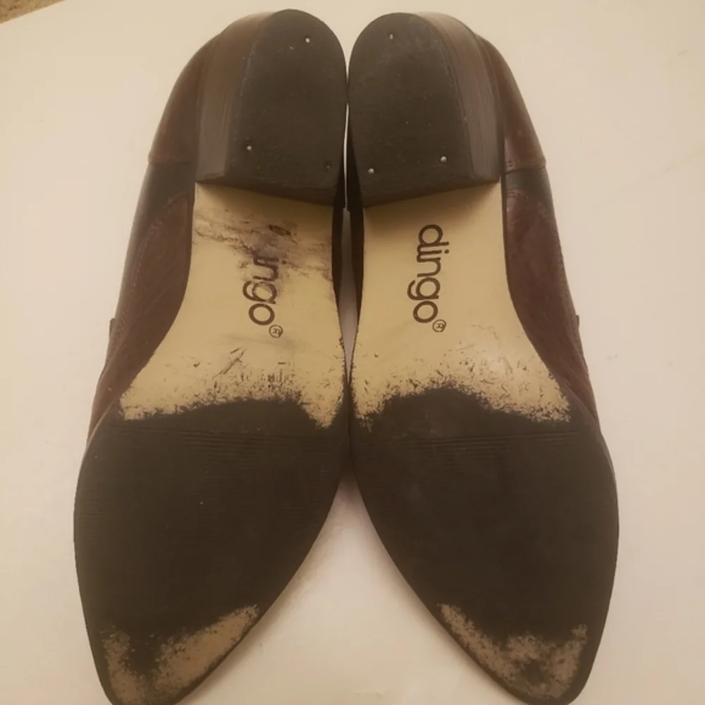 Dingo‎ Western Style Black brown Leather ankle Booties